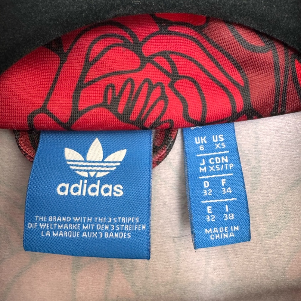 ADIDAS ORIGINALS RED FLOWER PRINT FIREBIRD TRACK TOP AY7946 - Picture 5 of 10